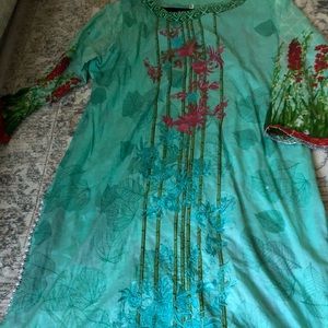 Blue lawn kurta